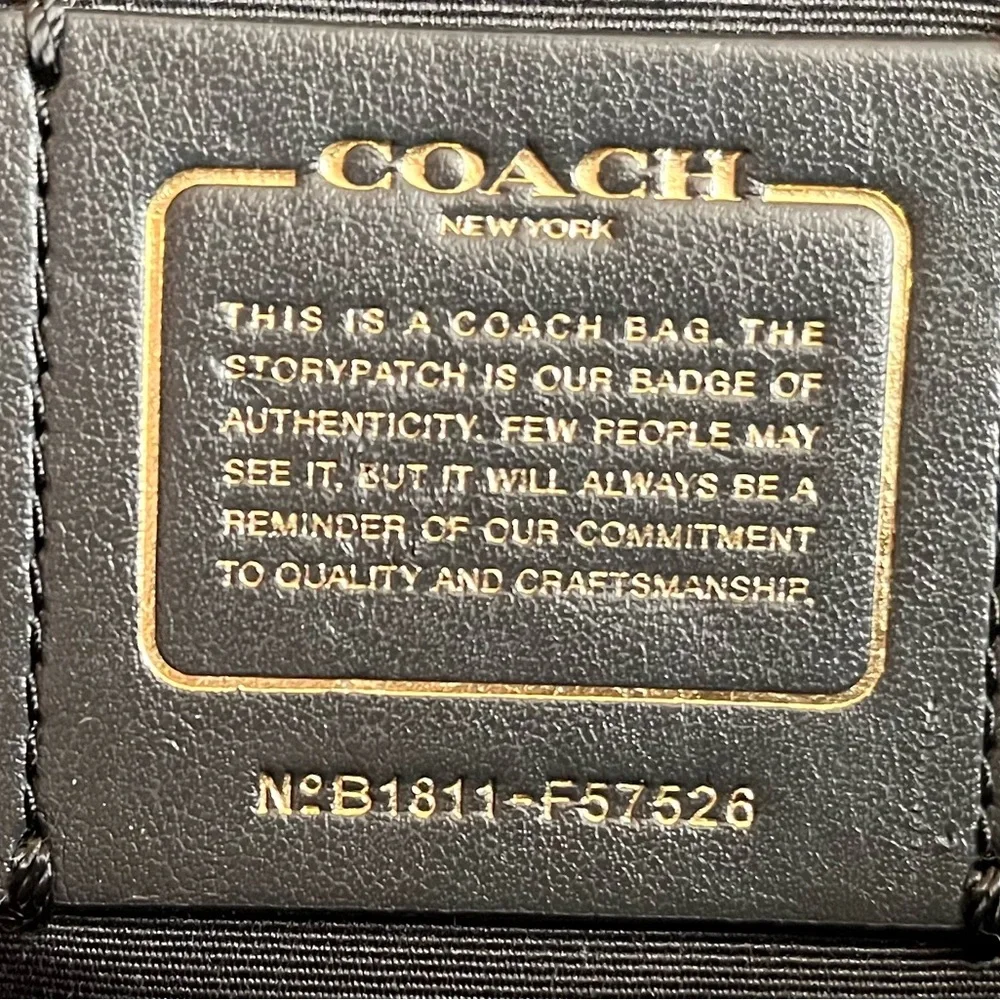 Coach Black Pebbled Leather Ava Tote Bag EUC - Picture 15 of 15